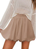 Frill Smocked Mini Skirt - Trendsi - Flyclothing LLC