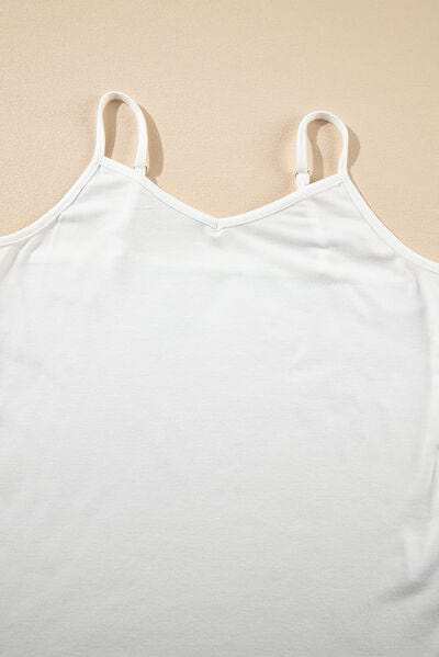 V-Neck Cami and Round Neck Short Sleeve Cover Up Set - Trendsi - Flyclothing LLC