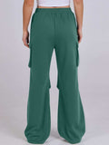 Elastic Waist Wide Leg Pants with Pockets - Trendsi - Flyclothing LLC