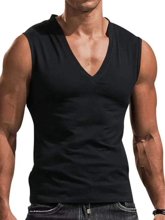 Men's Plus Size V-Neck Tank - Trendsi - Flyclothing LLC