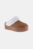 Weeboo Thick Bottom Fur Trim Snow Slippers - Trendsi - Flyclothing LLC