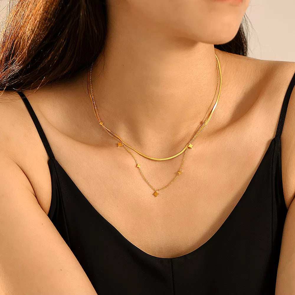 18K Gold-Plated Minimalist Necklace - Trendsi - Flyclothing LLC