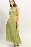 HYFVE Sleeveless Top and Maxi Skirt Set - Trendsi - Flyclothing LLC