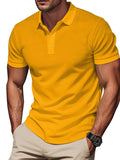 Men's Full Size Short Sleeve Collared Polo Plus Size - Trendsi - Flyclothing LLC