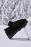 Letter M Suede Round Toe Slippers - Trendsi - Flyclothing LLC