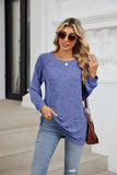 Round Neck Long Sleeve T-Shirt - Trendsi - Flyclothing LLC
