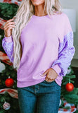 Sequin Round Neck Long Sleeve Sweatshirt - Trendsi - Flyclothing LLC