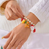 Christmas Charm Pearl Bracelet - Trendsi - Flyclothing LLC