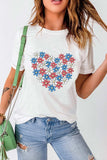 Flower Graphic Round Neck Short Sleeve T-Shirt - Trendsi - Flyclothing LLC