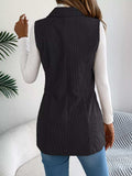 Button-Front Longline Vest Coat - Trendsi - Flyclothing LLC