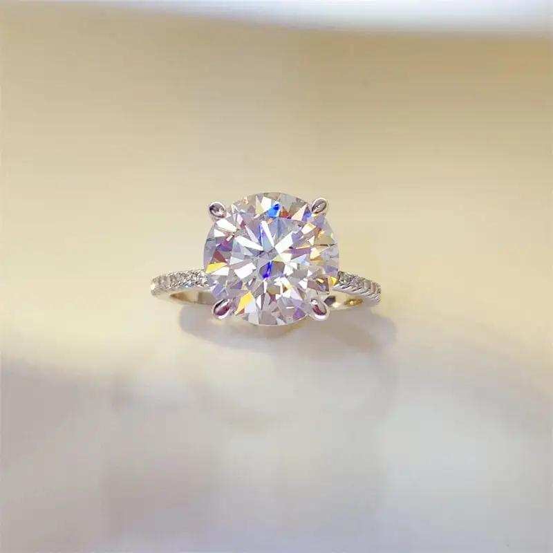 5 Carat Moissanite 925 Sterling Silver Ring - Trendsi - Flyclothing LLC