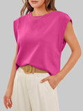 Florira Round Neck Cap Sleeve T-Shirt - Trendsi - Flyclothing LLC