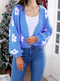 Floral Open Front Cardigan - Trendsi - Flyclothing LLC
