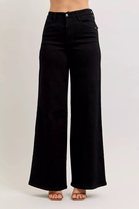 Judy Blue High-Waisted Wide Leg Jeans - Trendsi - Flyclothing LLC
