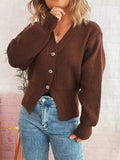 Button Up Long Sleeve Cardigan - Trendsi - Flyclothing LLC