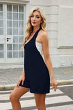 Halter Neck Romper with Pockets - Trendsi - Flyclothing LLC