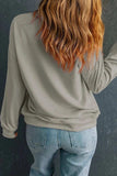 Letter Graphic Round Neck Long Sleeve Sweatshirt - Trendsi - Flyclothing LLC