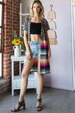 Heimish Full Size Animal Leopard and Stripe Open Cardigan Plus Size - Trendsi - Flyclothing LLC