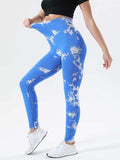 Tie-Dye High Waist Active Leggings - Trendsi - Flyclothing LLC