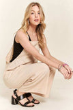 ADORA Knotted Wide Strap Wide Leg Overalls - Trendsi - Flyclothing LLC