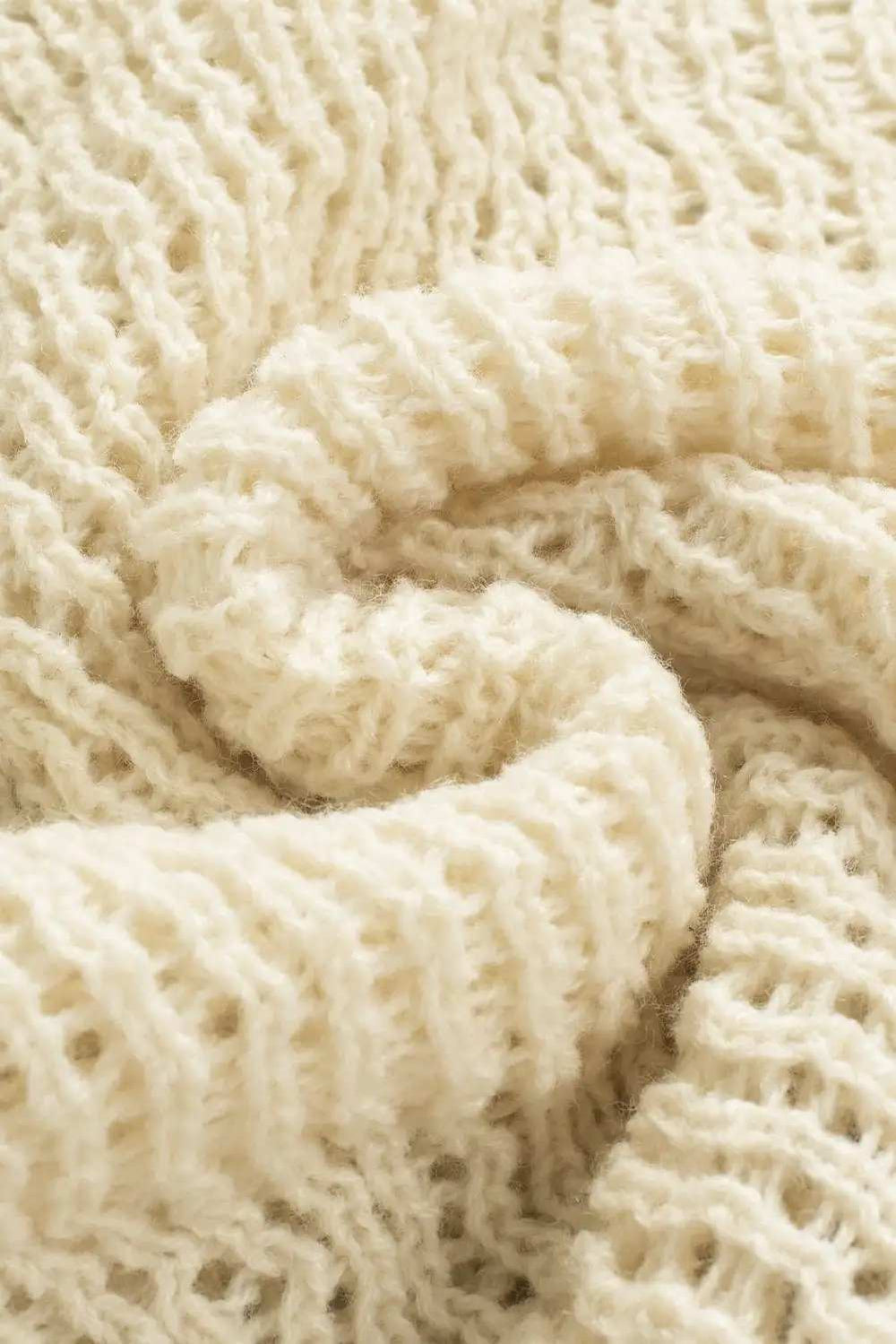 Openwork Boat Neck Raglan Sleeve Knit Top - Trendsi - Flyclothing LLC