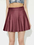 Ruched Mini Skirt with Zipper - Trendsi - Flyclothing LLC