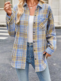 Plaid Button Up Long Sleeve Shirt - Trendsi - Flyclothing LLC