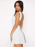 Backless Wide Strap Mini Dress - Trendsi - Flyclothing LLC