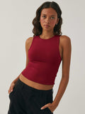Round Neck Cropped Tank - Trendsi - Flyclothing LLC