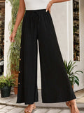Tied Slit Wide Leg Pants - Trendsi - Flyclothing LLC