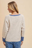 Annie Wear Contrast Trim Button Down Raglan Sleeve Cardigan - Trendsi - Flyclothing LLC