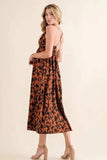 And The Why Leopard Print Plunge Maxi Dress - Trendsi - Flyclothing LLC