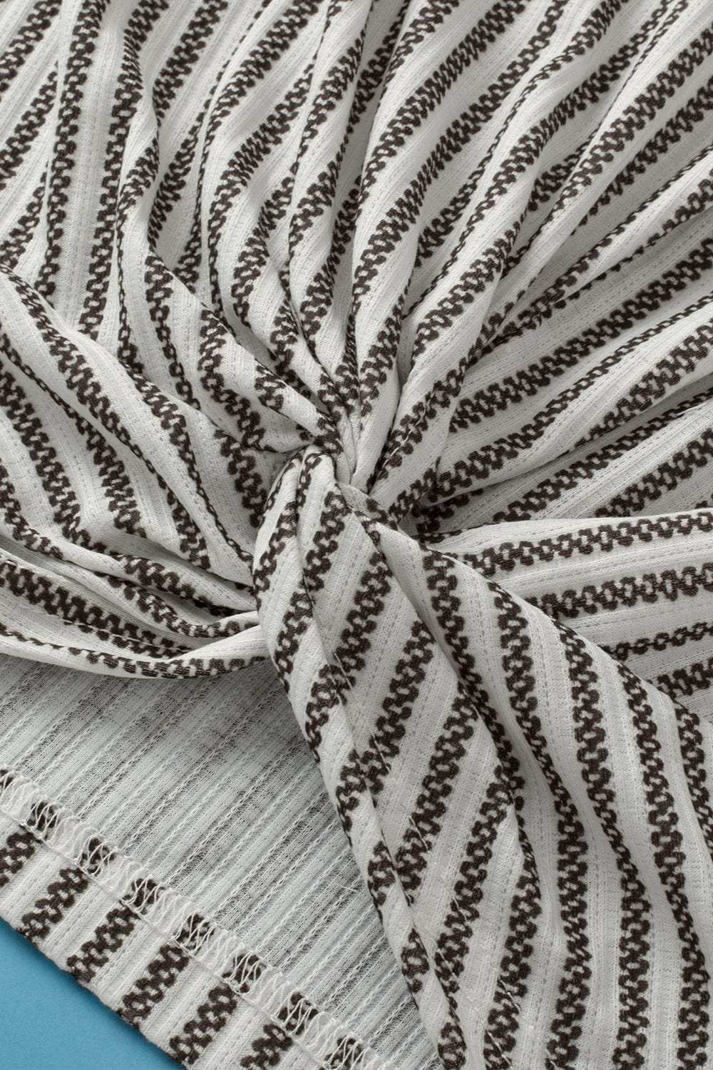 Cutout Striped Round Neck Tank - Trendsi - Flyclothing LLC