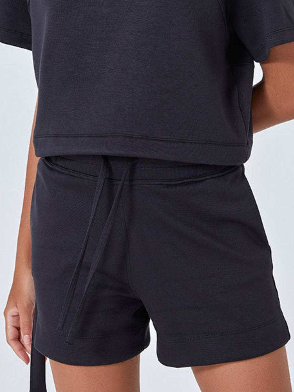 Drawstring Solid Color Shorts with Pockets - Trendsi - Flyclothing LLC