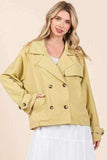 Mittoshop Double Breasted Long Sleeve Trench Coat Jacket - Trendsi - Flyclothing LLC