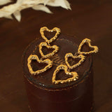 Titanium Steel Heart Earrings - Trendsi - Flyclothing LLC