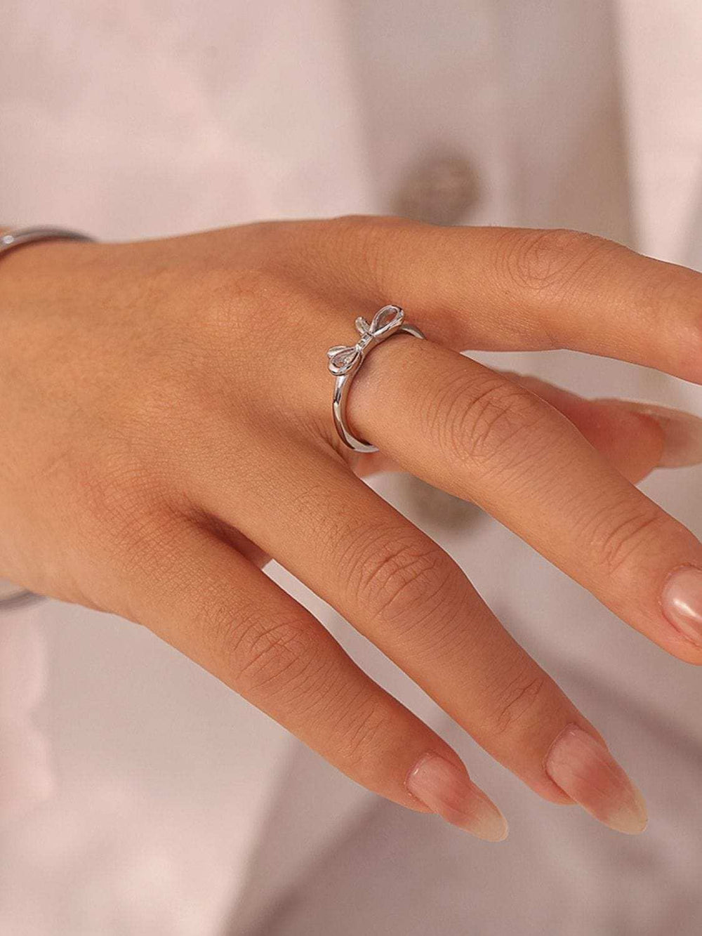 Stainless Steel Bow Ring - Trendsi - Flyclothing LLC