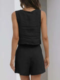 Square Neck Tank and Shorts Set - Trendsi - Flyclothing LLC