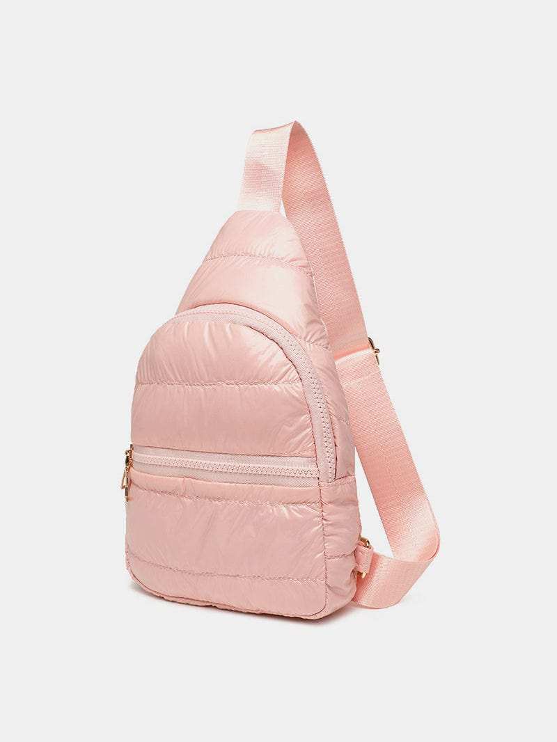Quilted Adjustable Strap Puffy Sling Bag - Trendsi - Flyclothing LLC