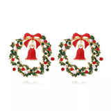 Christmas Wreath Bell Earrings - Trendsi - Flyclothing LLC