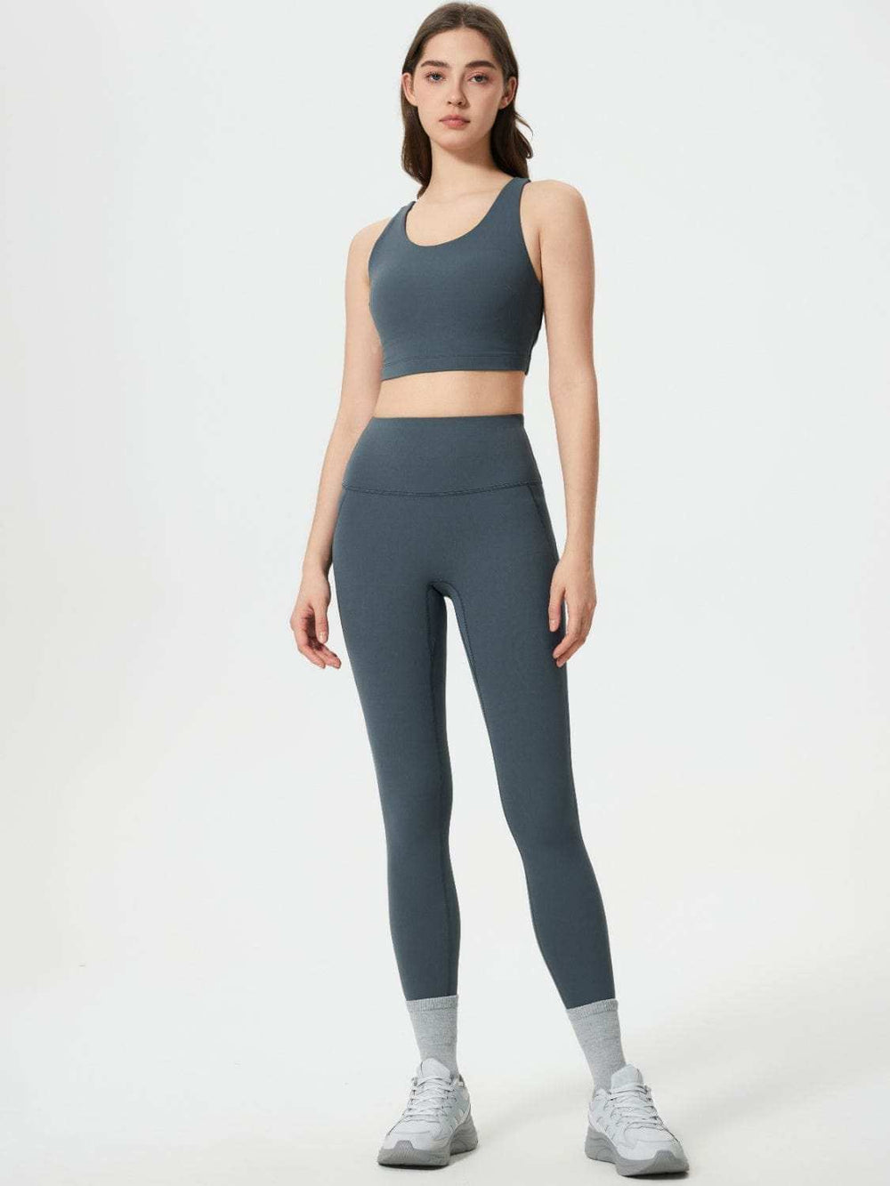 Millennia Wide Waistband Active Leggings - Trendsi - Flyclothing LLC
