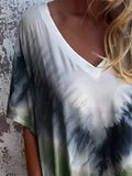 Full Size Pocketed Tie-Dye Short Sleeve Dress - Trendsi - Flyclothing LLC