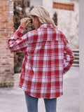 Plaid Button-Down Long Sleeve Shirt - Trendsi - Flyclothing LLC