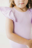 Lavender S/S Flutter Sleeve Leotard - Mila & Rose ® - Flyclothing LLC