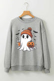 Ghost Round Neck Long Sleeve Sweatshirt - Trendsi - Flyclothing LLC