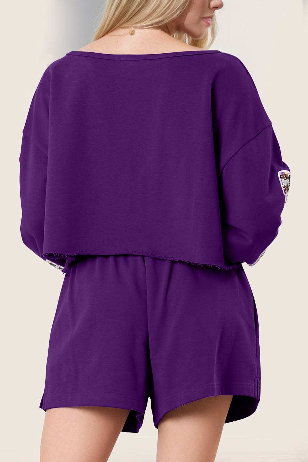 Double Take Sequin Bow Cropped Top and Shorts Set - Trendsi - Flyclothing LLC