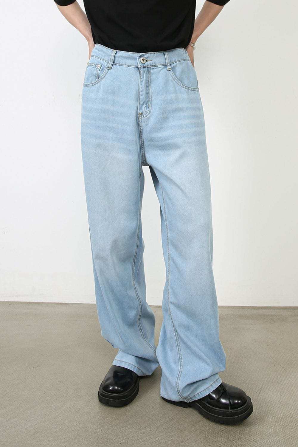 Men's Mid Rise Jeans with Pockets - Trendsi - Flyclothing LLC