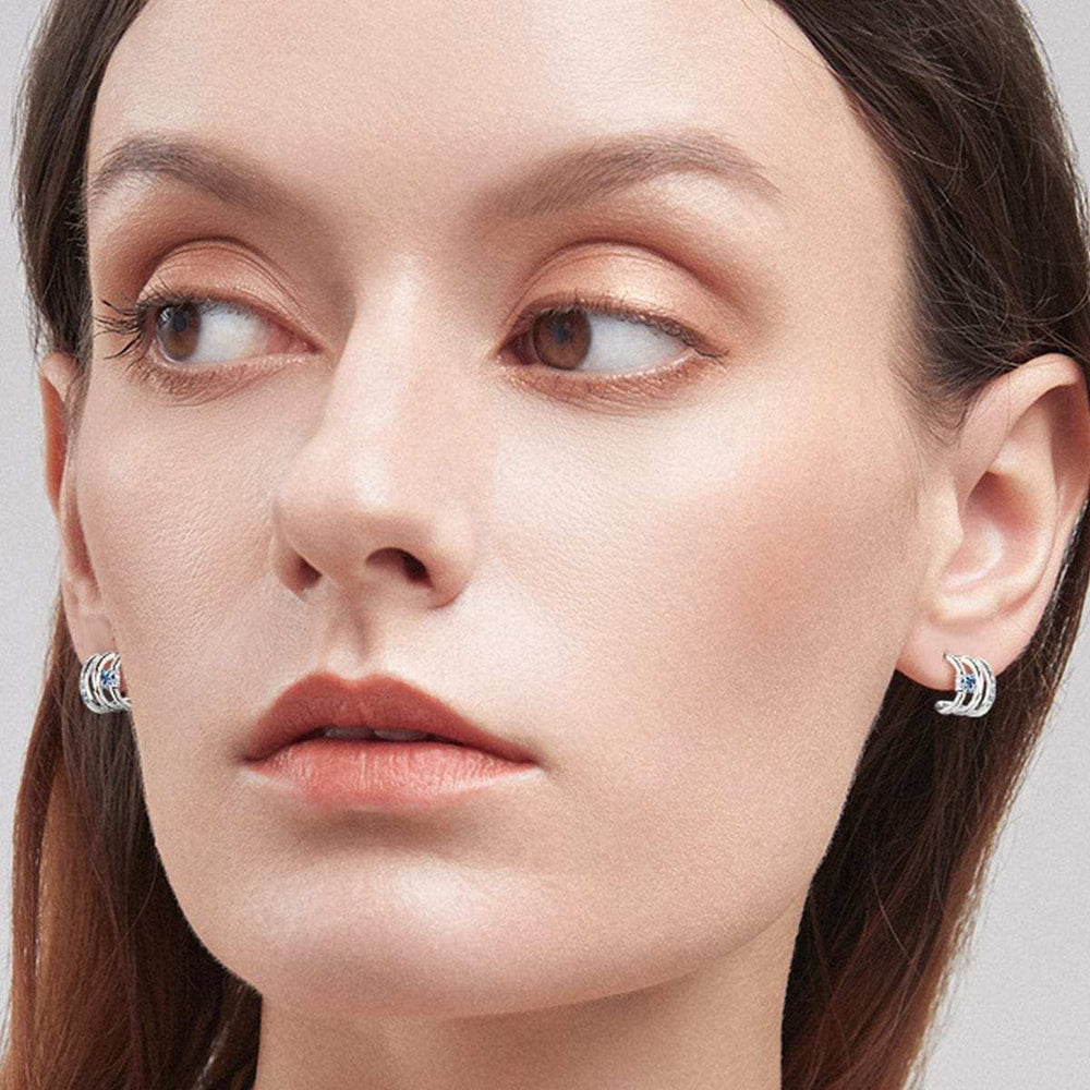 Moissanite 925 Sterling Silver Earrings - Trendsi - Flyclothing LLC