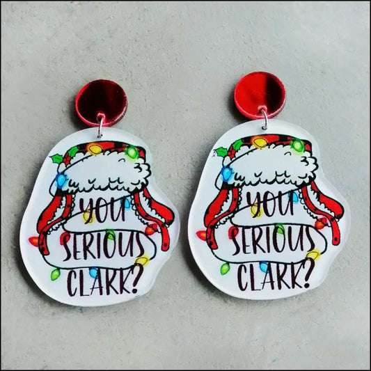 Christmas Themed Acrylic Dangle Earrings - Trendsi - Flyclothing LLC