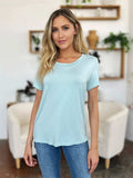 Basic Bae Bamboo Full Size Round Neck Short Sleeve T-Shirt Plus Size - Trendsi - Flyclothing LLC